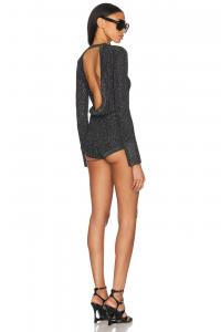 Длинный комбинезон с рукавами Tom Ford, Combo Silver & Black