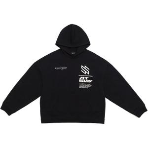 ANTA Толстовки унисекс черные с капюшоном утепленные обычные