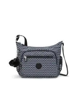 Маленькая женская сумка через плечо Gabbie S с регулируемым ремешком и черным принтом Kipling, черный