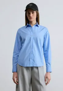 Классическая блузка из поплина на пуговицах. Gant, Palace Blue