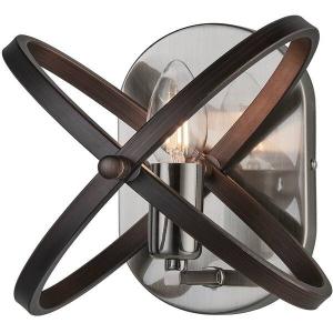 Настенный светильник searchlight Hoopla цвет silber; braun