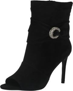 Женские ботильоны Vince Camuto Antaya с открытым носком, Black Suede
