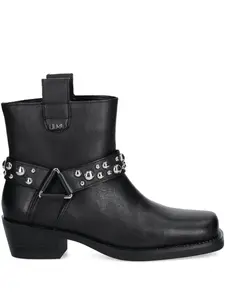 Сапоги с ремешком, украшенным заклёпками Liu Jo, черный