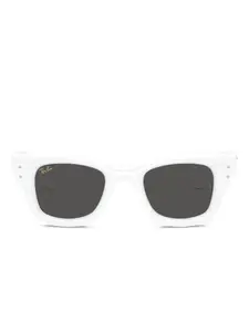 Солнцезащитные очки в квадратной оправе со стразами Ray-Ban, белый