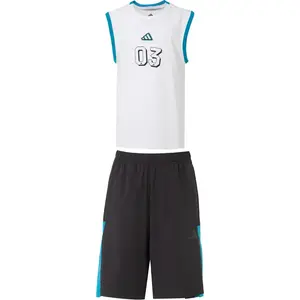 Adidas Повседневный спортивный комплект White Top+Black Bottom Kids'