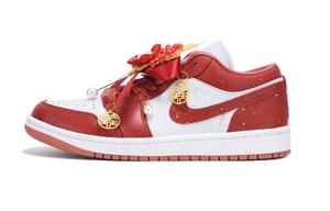 Jordan Баскетбольные кроссовки Air 1 с антискользящим и износостойким покрытием, винтажные, женские, ярко-красные