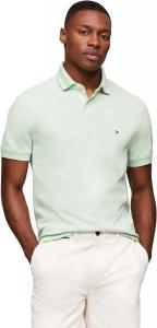 Мужские рубашки поло с короткими рукавами Tommy Hilfiger классического кроя из эластичного органического хлопка пике, Mint Gel Heather