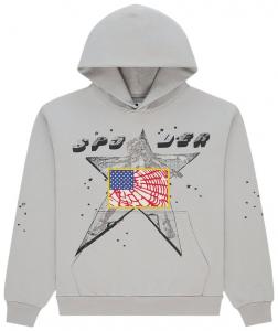 Худи Sp5der Star Girl, серый