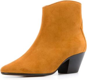 Женские классические замшевые удобные ботильоны FOWT с мягким голенищем, широким каблуком средней высоты, заостренным носком, завязками на щиколотке, боковой молнией, однотонные, повседневные, размеры 4-15 US, Orange