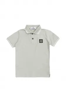 Поло с нашивкой-логотипом Stone Island Junior, серый