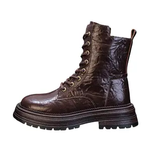 Help Мартин Бутс женские с коричневой флисовой подкладкой, цвет Brown Fleece-Lined