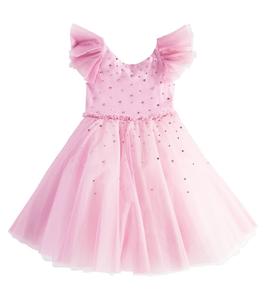 Платье из тюля с украшениями Monnalisa, цвет cipolla