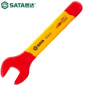 SATA 41312 рожковый ключ VDE, высоковольтная изоляция, 1000 В, устойчивый к давлению гаечный ключ, хромованадиевая сталь, 12 мм