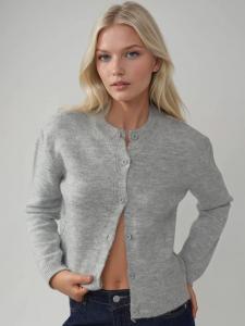 Hiccup Вязаный кардиган светло-серого цвета