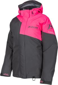 Женская зимняя куртка KLIM Fuse для снегохода из материала Gore-Tex с утепленной подкладкой из пуховой ткани., Knockout Pink - Asphalt