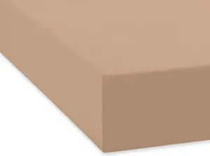 Простыня на резинке Dream Sleep Fine Flannel 120x200 см, серо-коричневый Traumschlaf