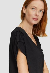 Блуза CRINKLE MIT FALTEN-DETAIL AM ÄRMEL s.Oliver, черный