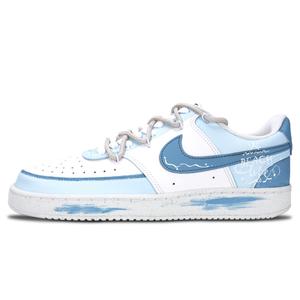 Nike Кроссовки для скейтбординга Court Vision 1 Ocean Beach, износостойкие, синие, унисекс