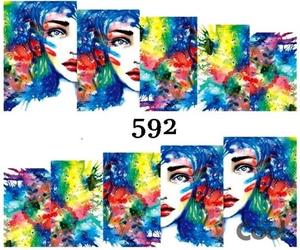 Водные наклейки для ногтей - №592, Raisin