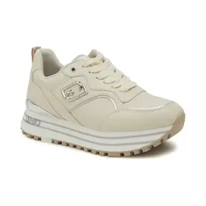 Кожаные кроссовки макси Wonder 73 Liu Jo, бежевый