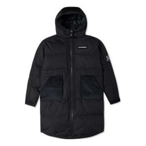 Куртка premium long down jacket 'black' Converse, черный