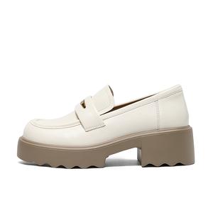 KEKAFU Лоферы женские бежево-черные