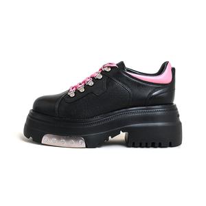 BLOCCO5 Универсальные женские берцы до щиколотки 7 см черно-розовые, цвет Black Pink