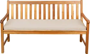 Подушка на сиденье для скамейки, садовой качели, сиденья, гладкая. FK5 (200x30x5, кремовый)