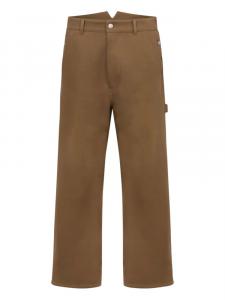 Брюки с лямками Moschino, коричневый