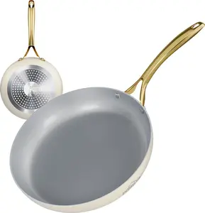 Сковорода диаметром 28 см, керамическая, с антипригарным покрытием, совместима с индукционными плитами, подходит для всех типов плит, устойчива к царапинам, выдерживает температуру до 280 °C Homelux