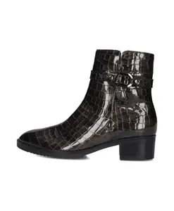 Коричневые ботильоны с крокодиловым принтом Gabor, коричневый