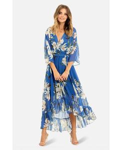 Женское платье с рукавами Yumi, Blue