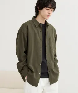 Рубашка из индийского хлопка, смешанного с льном Coen, цвет Olive