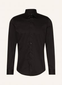 Рубашка облегающего кроя Seidensticker, черный