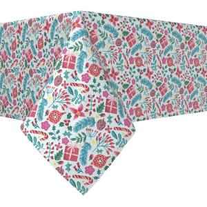 Прямоугольная скатерть, 100% полиэстер, 60x120 дюймов, празднование рождественской конфеты