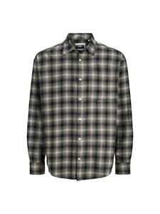 Рубашка фланелевая JCOCOVER Checked Flannel Shirt LS серого цвета Jack and Jones