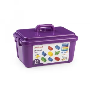 Miniland Минимобиль 9 см 36 шт, мультиколор