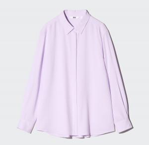 Блуза Uniqlo Rayon, 71 фиолетовый