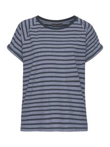 Рубашка с короткими рукавами в серую и темно-синюю полоску ELBSAND