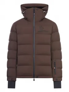 Лыжная куртка с капюшоном Moncler Grenoble, коричневый