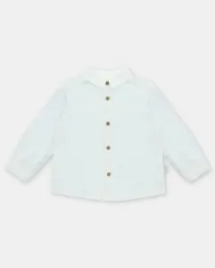 Детская хлопковая рубашка естественного цвета Martín Aranda