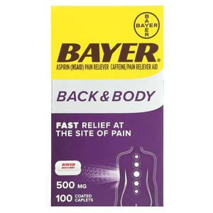 Back & Body, 500 мг, 100 капсул, покрытых оболочкой Bayer