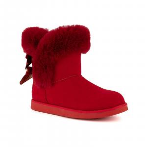Женские красные сапоги Juicy Couture King 2 Bootie из искусственного меха для холодной погоды, модель LION504