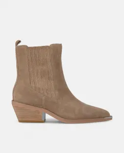 Женские ботильоны с широким каблуком и заостренным носком Alma en Pena, бежевый