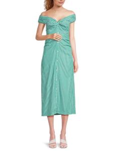 Платье миди в полоску Chloe Area Stars, зеленый