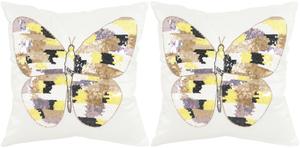 Подушка декоративная Safavieh Papillon, 18x18 см, белый