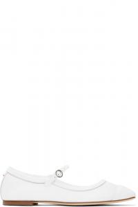 Белые балетки с сетчатым носком Uma Aeyde