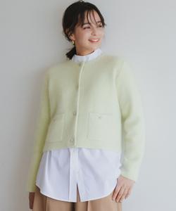 Пушистая вязаная куртка с мехом, которую носит Роза Като Suite, цвет Lime Green [050]