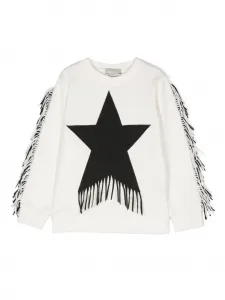 Толстовка Fringed Star Stella McCartney Kids, белый