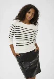 Полосатый джемпер kalizza с вырезом-лодочкой Kaffe, Chalk W/Black Stripe